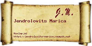 Jendrolovits Marica névjegykártya